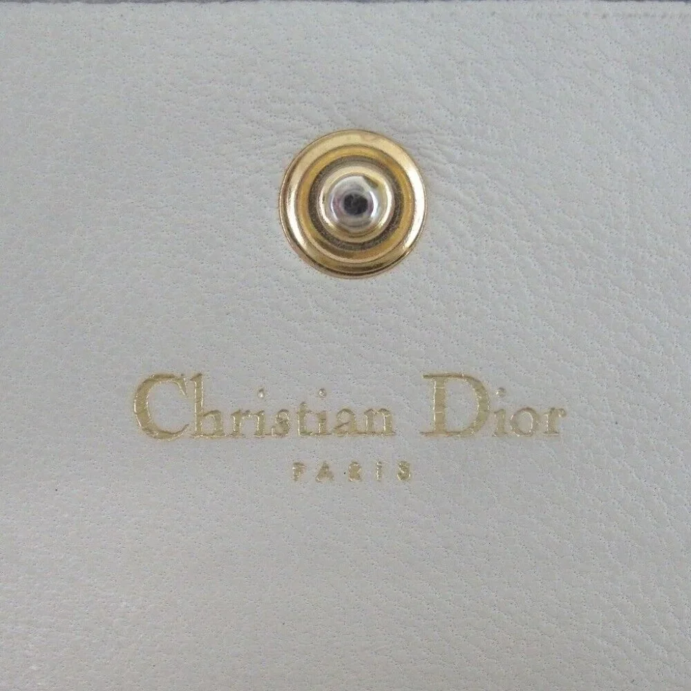 Authentic Christian Dior Canage stitch coin Wallets leather [Used]